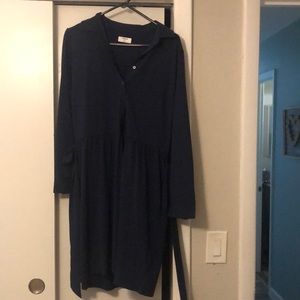 Untuck medium navy dress